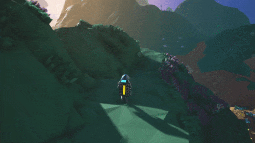 Volumetric terrain in Astroneer